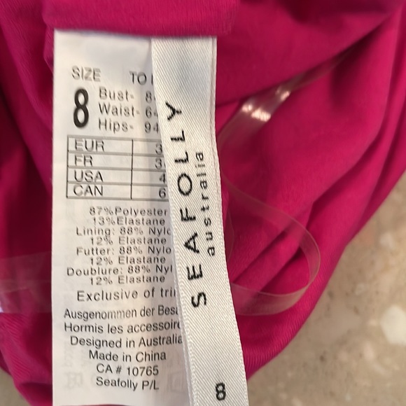 Seafolly one piece swimwear size 6 US - Picture 5 of 5